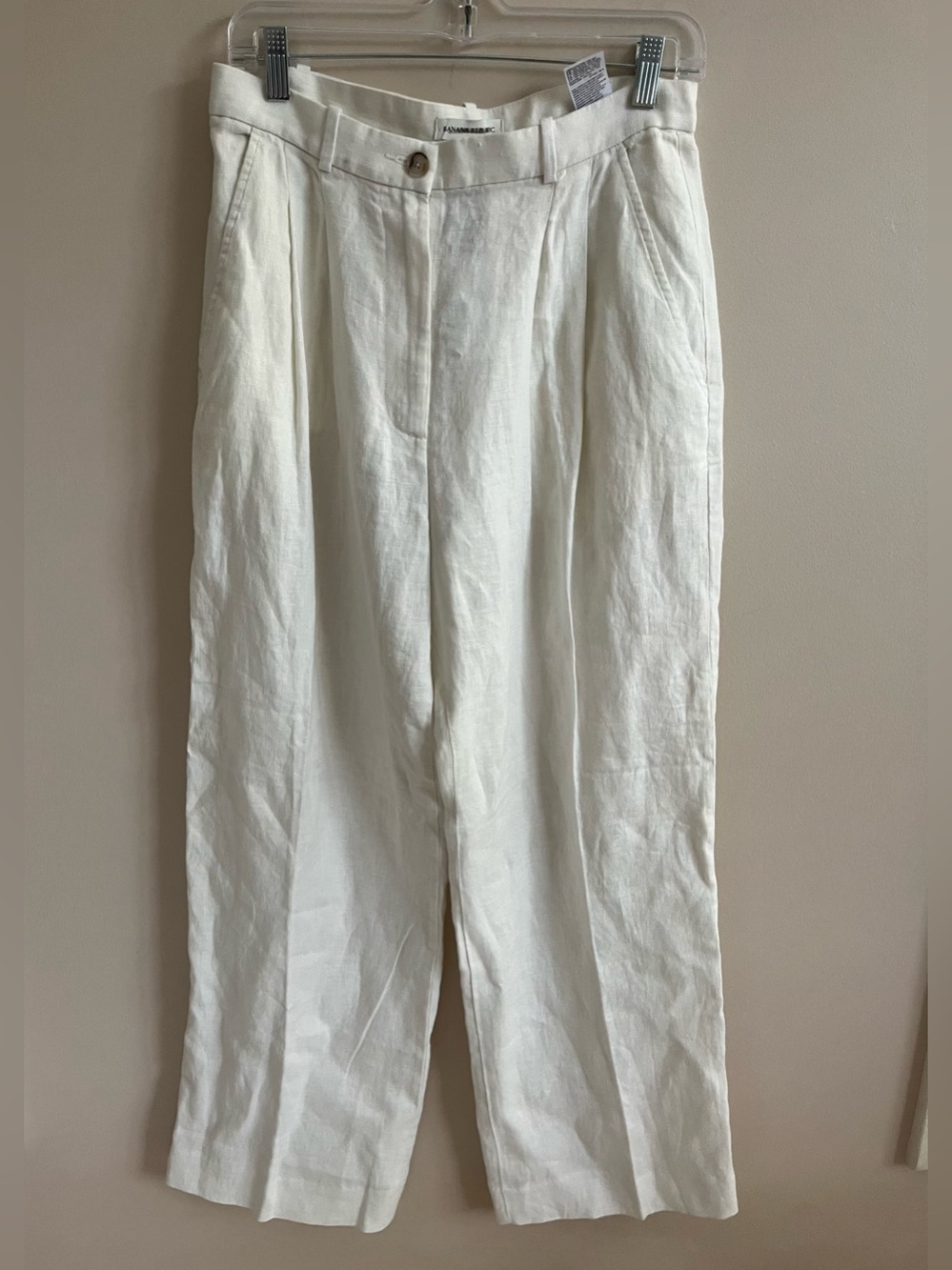 NWT-Banana Republic SoHo Wide-Leg Linen Pant, Size 6